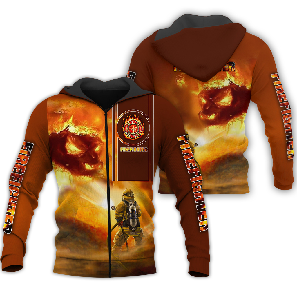 Awesome Hoodie 3D All Over Print Firefighter - Hoodie, T-Shirt, Zip Hoodies, Sweatshirt ND784