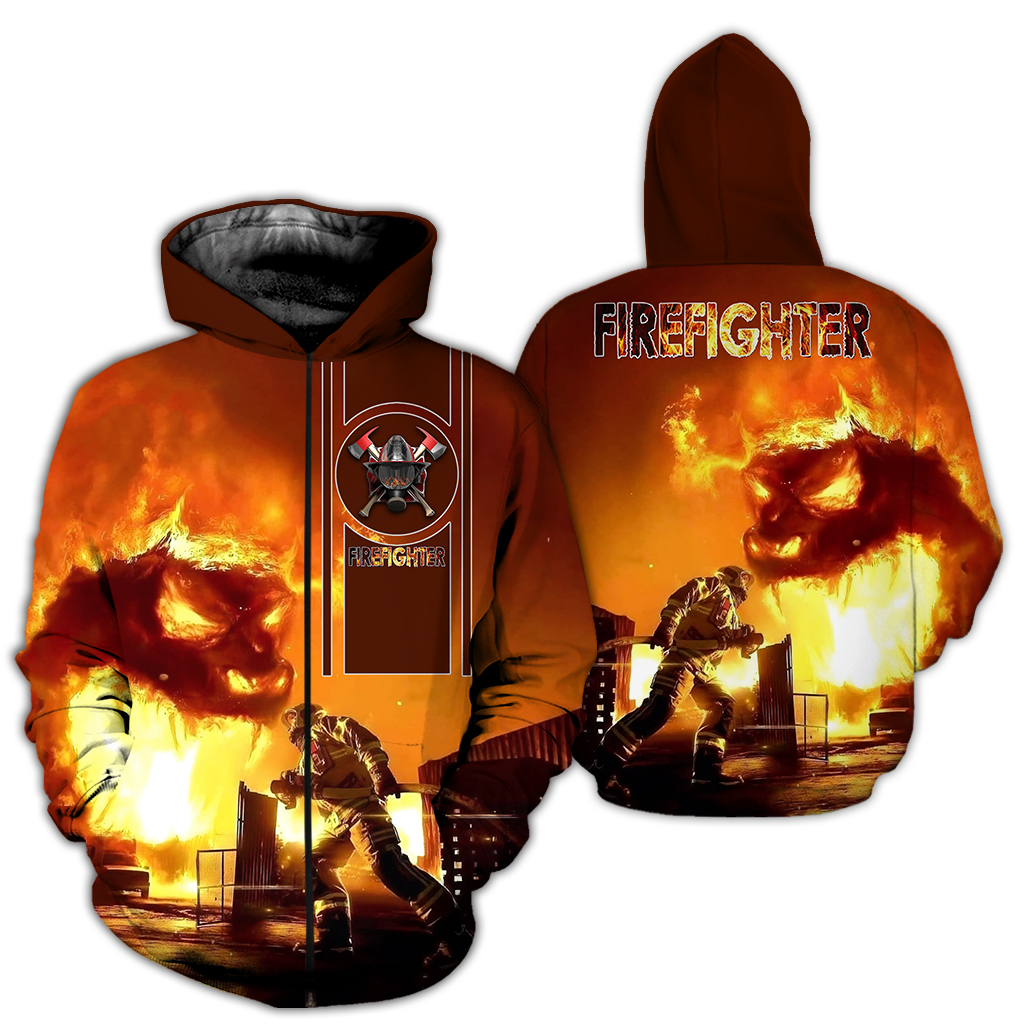 Awesome Hoodie 3D All Over Print Firefighter - Hoodie, T-Shirt, Zip Hoodies, Sweatshirt ND785