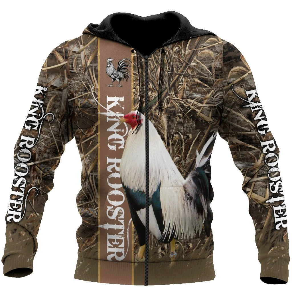 Awesome Hoodie 3D All Over Print King Rooster - Hoodie, T-Shirt, Zip Hoodies, Sweatshirt ND795
