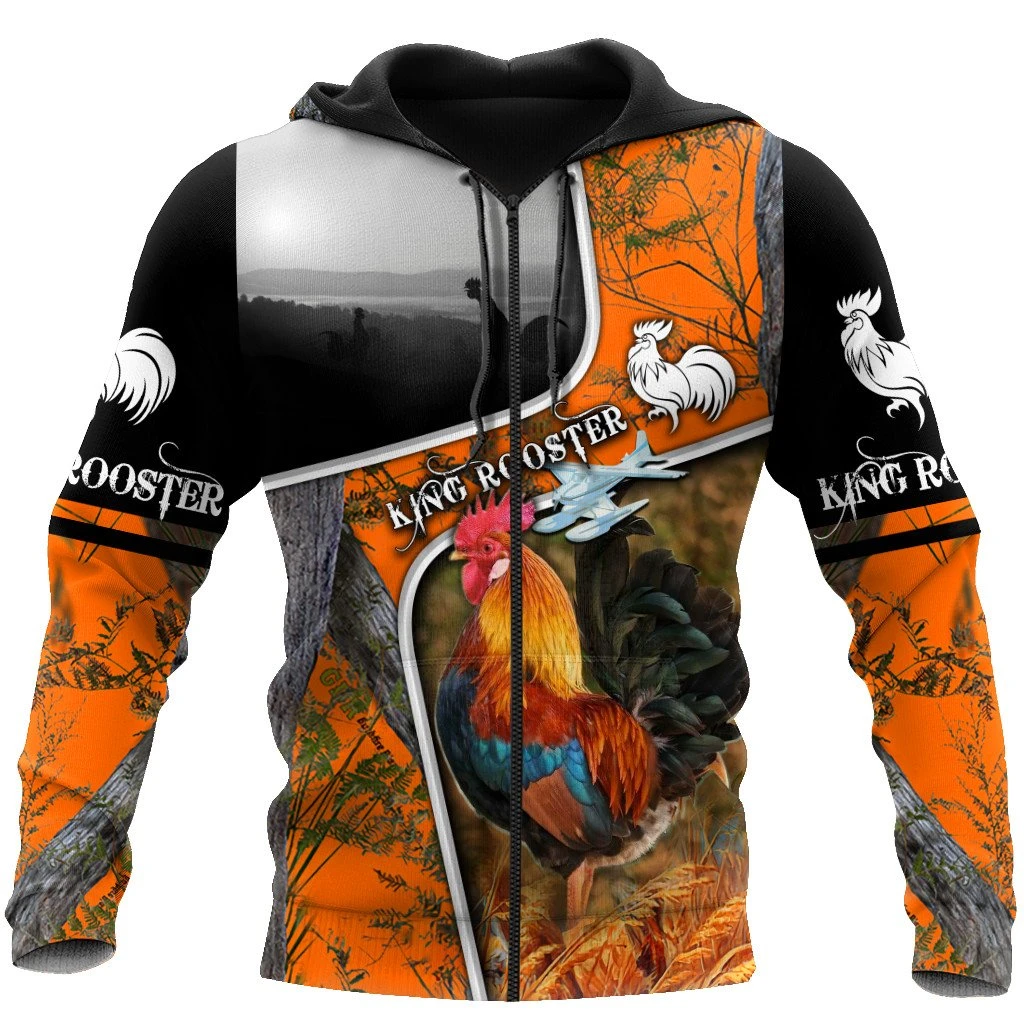 Awesome Hoodie 3D All Over Print King Rooster - Hoodie, T-Shirt, Zip Hoodies, Sweatshirt ND796