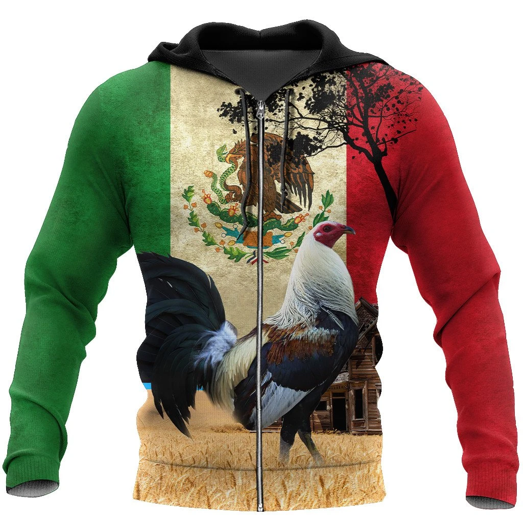 Awesome Hoodie 3D All Over Print  Mexico Rooster - Hoodie, T-Shirt, Zip Hoodies, Sweatshirt ND798