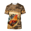 Awesome Hoodie 3D All Over Print Love Rooster - Hoodie, T-Shirt, Zip Hoodies, Sweatshirt ND799