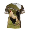 Awesome Hoodie 3D All Over Print Love Rooster - Hoodie, T-Shirt, Zip Hoodies, Sweatshirt ND800