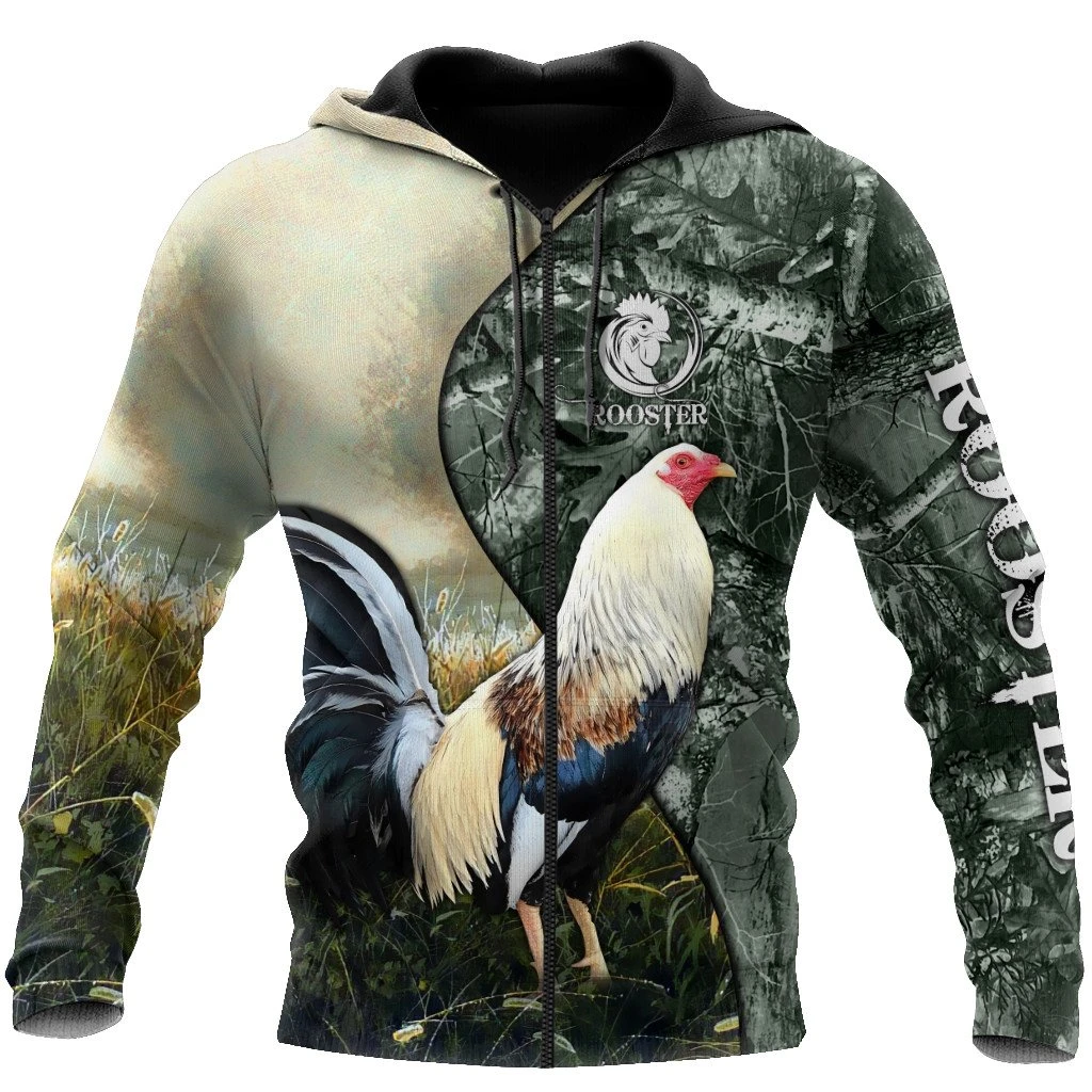 Awesome Hoodie 3D All Over Print Love Rooster - Hoodie, T-Shirt, Zip Hoodies, Sweatshirt ND803