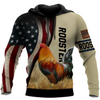 Awesome Hoodie 3D All Over Print Love Rooster - Hoodie, T-Shirt, Zip Hoodies, Sweatshirt ND804
