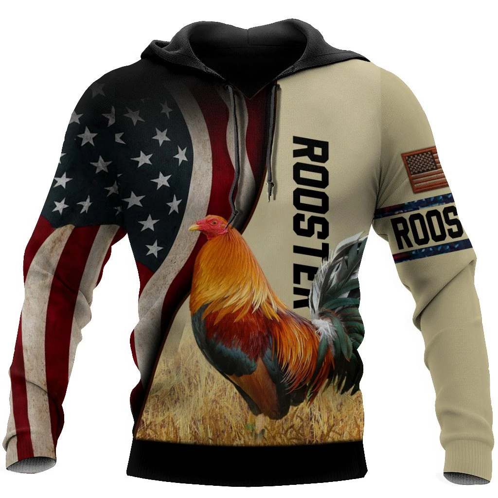 Awesome Hoodie 3D All Over Print Love Rooster - Hoodie, T-Shirt, Zip Hoodies, Sweatshirt ND804