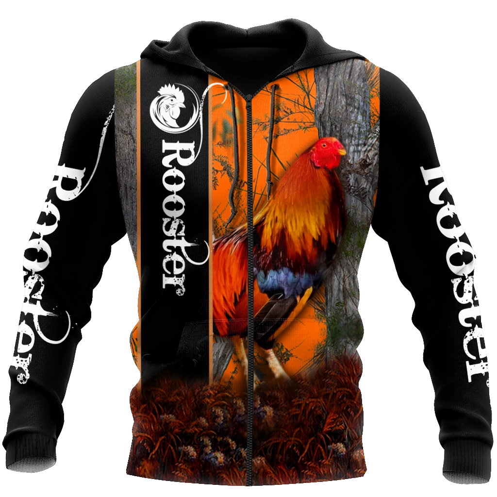 Awesome Hoodie 3D All Over Print Love Rooster - Hoodie, T-Shirt, Zip Hoodies, Sweatshirt ND805
