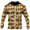 Awesome Hoodie 3D All Over Print Love Rooster - Hoodie, T-Shirt, Zip Hoodies, Sweatshirt ND806