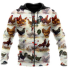 Awesome Hoodie 3D All Over Print Love Rooster - Hoodie, T-Shirt, Zip Hoodies, Sweatshirt ND807