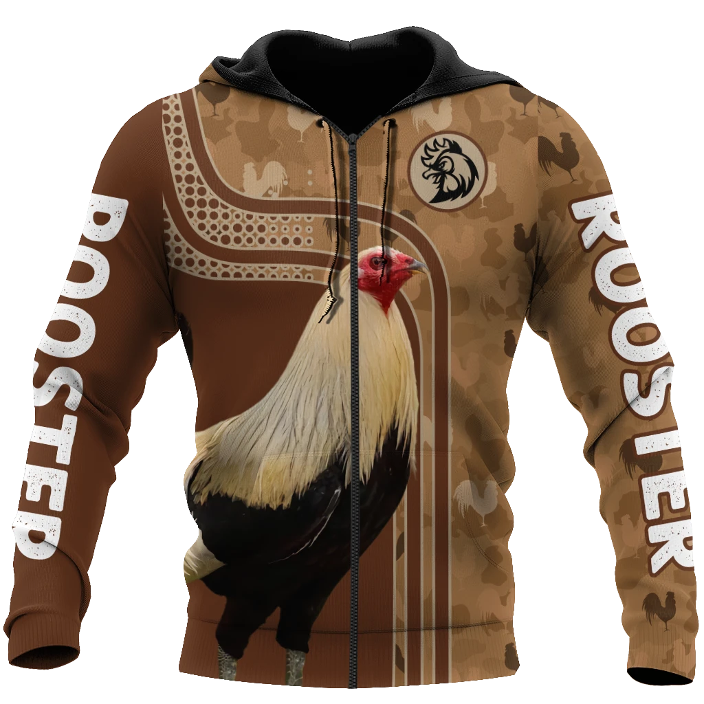 Awesome Hoodie 3D All Over Print Love Rooster - Hoodie, T-Shirt, Zip Hoodies, Sweatshirt ND809