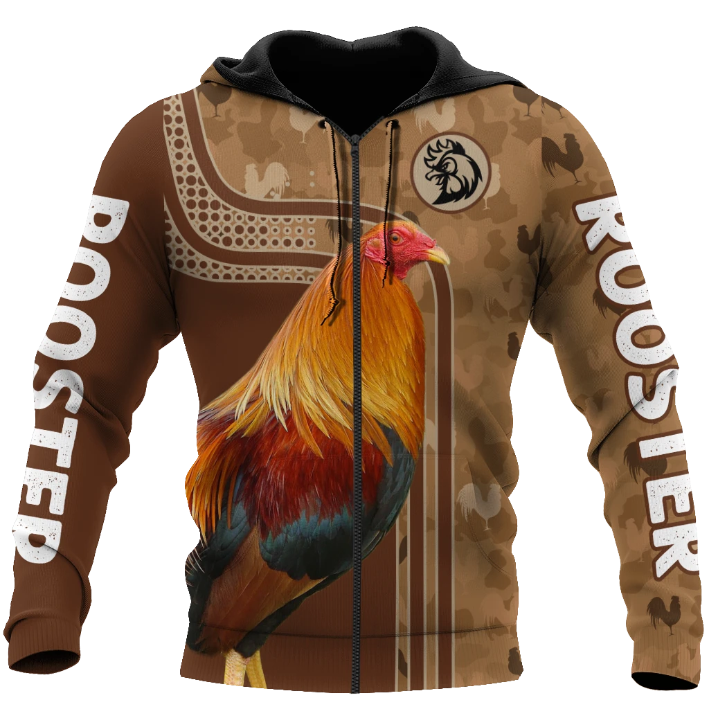 Awesome Hoodie 3D All Over Print Love Rooster - Hoodie, T-Shirt, Zip Hoodies, Sweatshirt ND810
