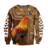 Awesome Hoodie 3D All Over Print Love Rooster - Hoodie, T-Shirt, Zip Hoodies, Sweatshirt ND810