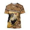Awesome Hoodie 3D All Over Print Love Rooster - Hoodie, T-Shirt, Zip Hoodies, Sweatshirt ND812