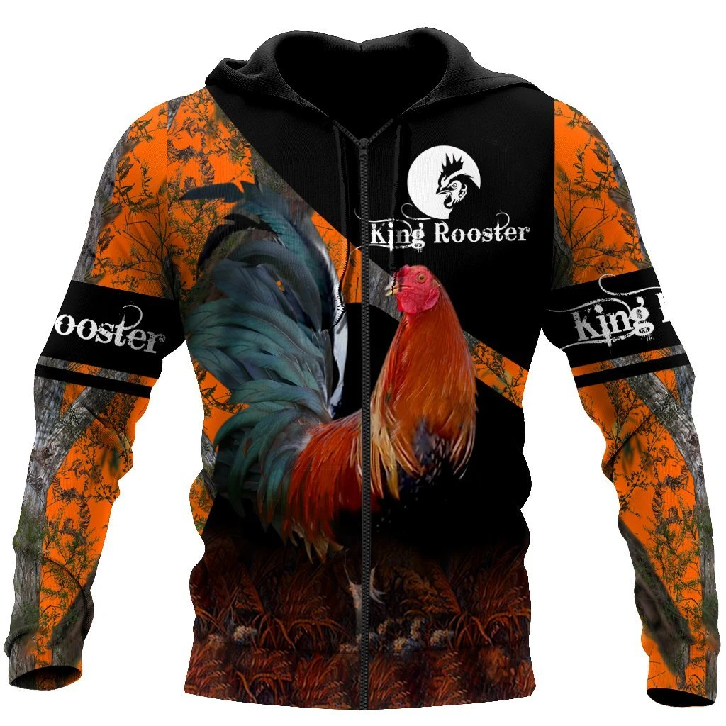 Awesome Hoodie 3D All Over Print Love Rooster - Hoodie, T-Shirt, Zip Hoodies, Sweatshirt ND813