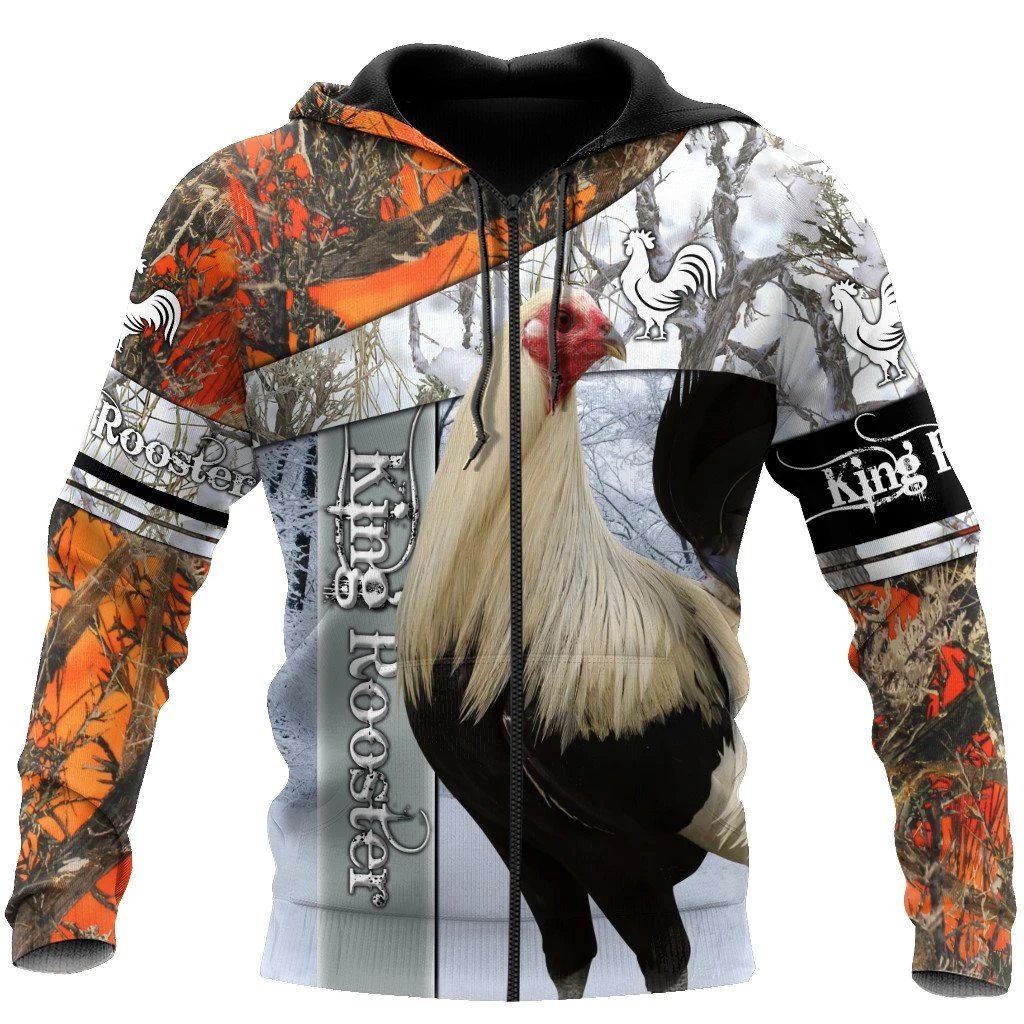 Awesome Hoodie 3D All Over Print King Rooster - Hoodie, T-Shirt, Zip Hoodies, Sweatshirt ND814