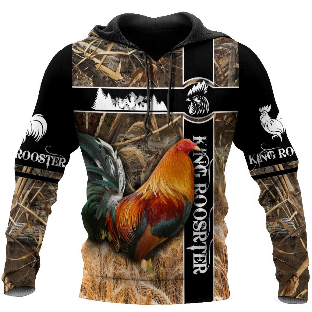 Awesome Hoodie 3D All Over Print King Rooster - Hoodie, T-Shirt, Zip Hoodies, Sweatshirt ND815