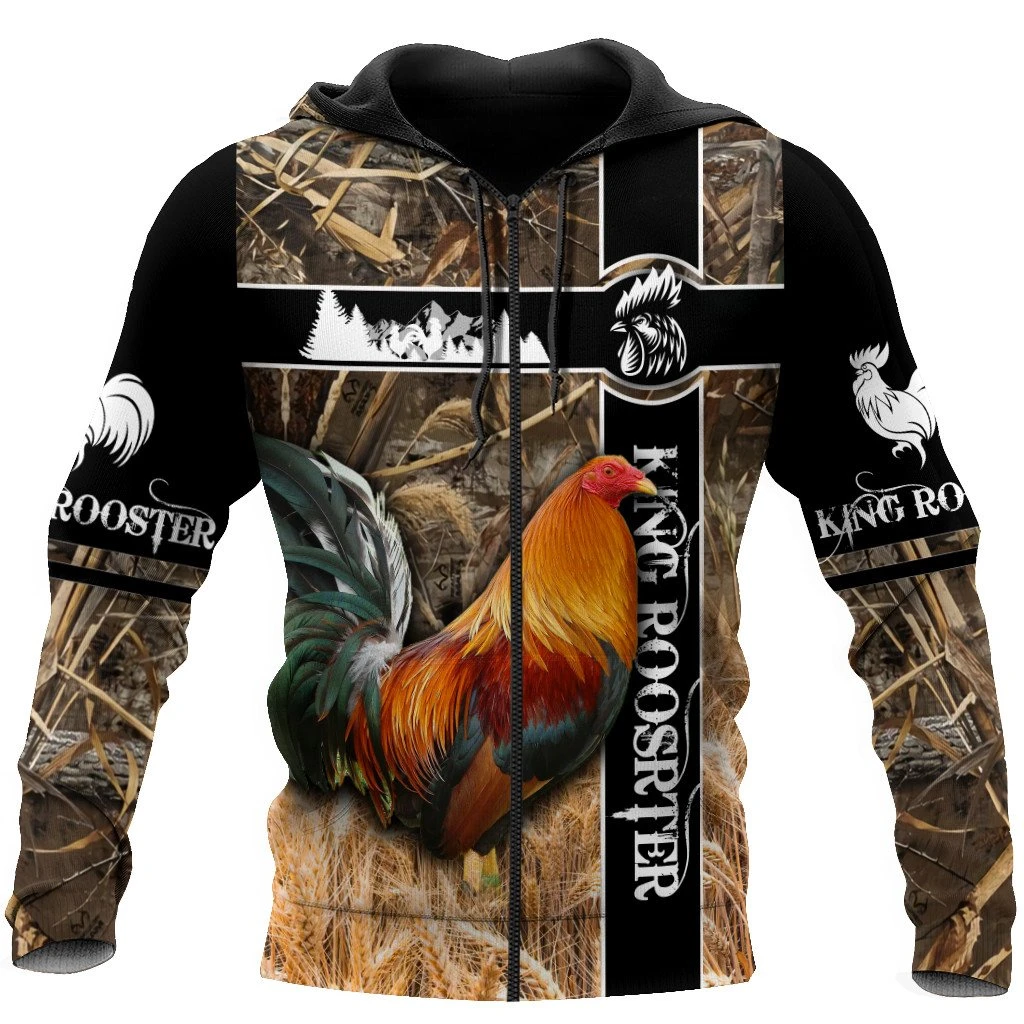Awesome Hoodie 3D All Over Print King Rooster - Hoodie, T-Shirt, Zip Hoodies, Sweatshirt ND815