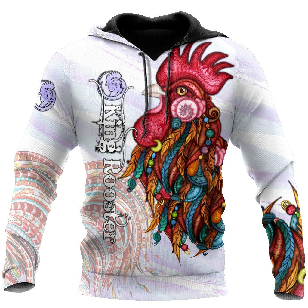 Awesome Hoodie 3D All Over Print King Rooster - Hoodie, T-Shirt, Zip Hoodies, Sweatshirt ND816