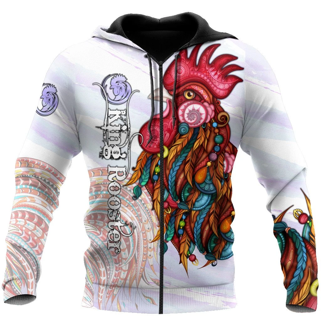 Awesome Hoodie 3D All Over Print King Rooster - Hoodie, T-Shirt, Zip Hoodies, Sweatshirt ND816