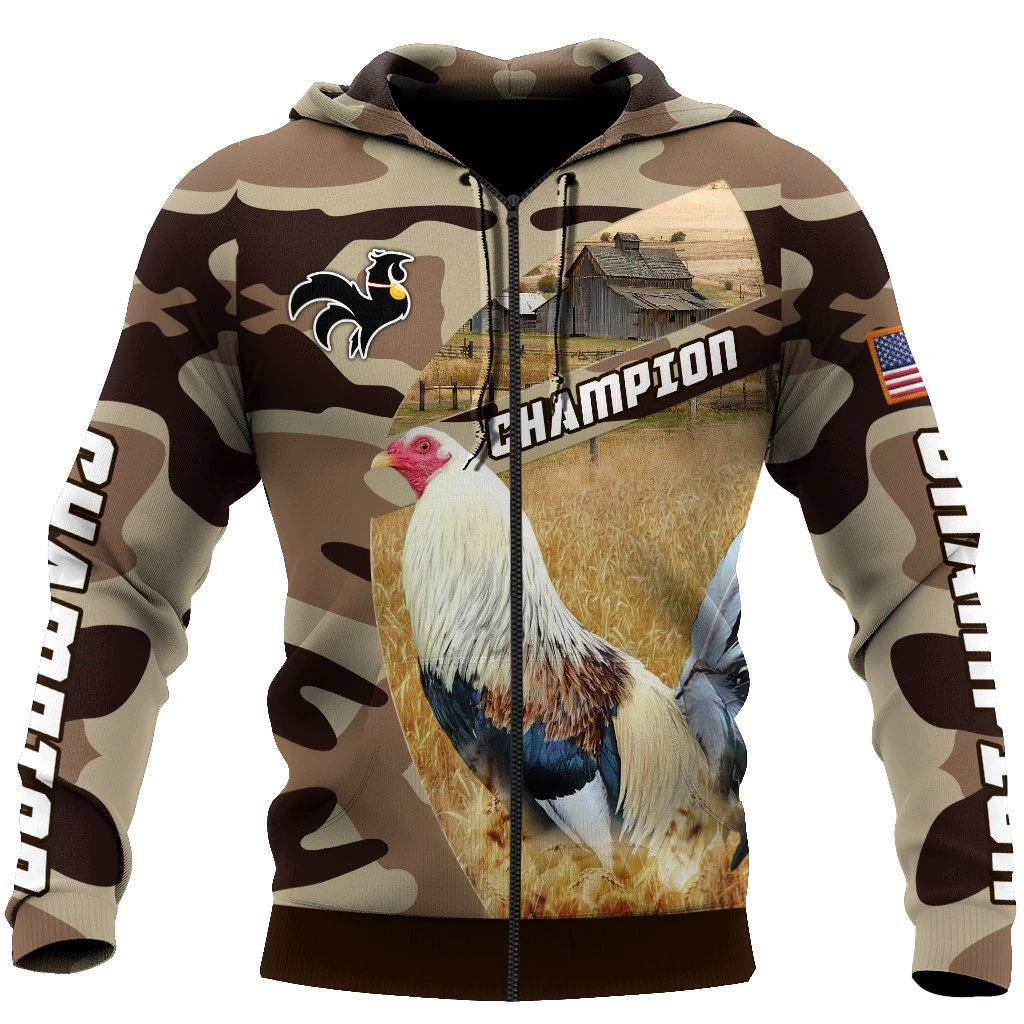 Awesome Hoodie 3D All Over Print King Rooster - Hoodie, T-Shirt, Zip Hoodies, Sweatshirt ND817