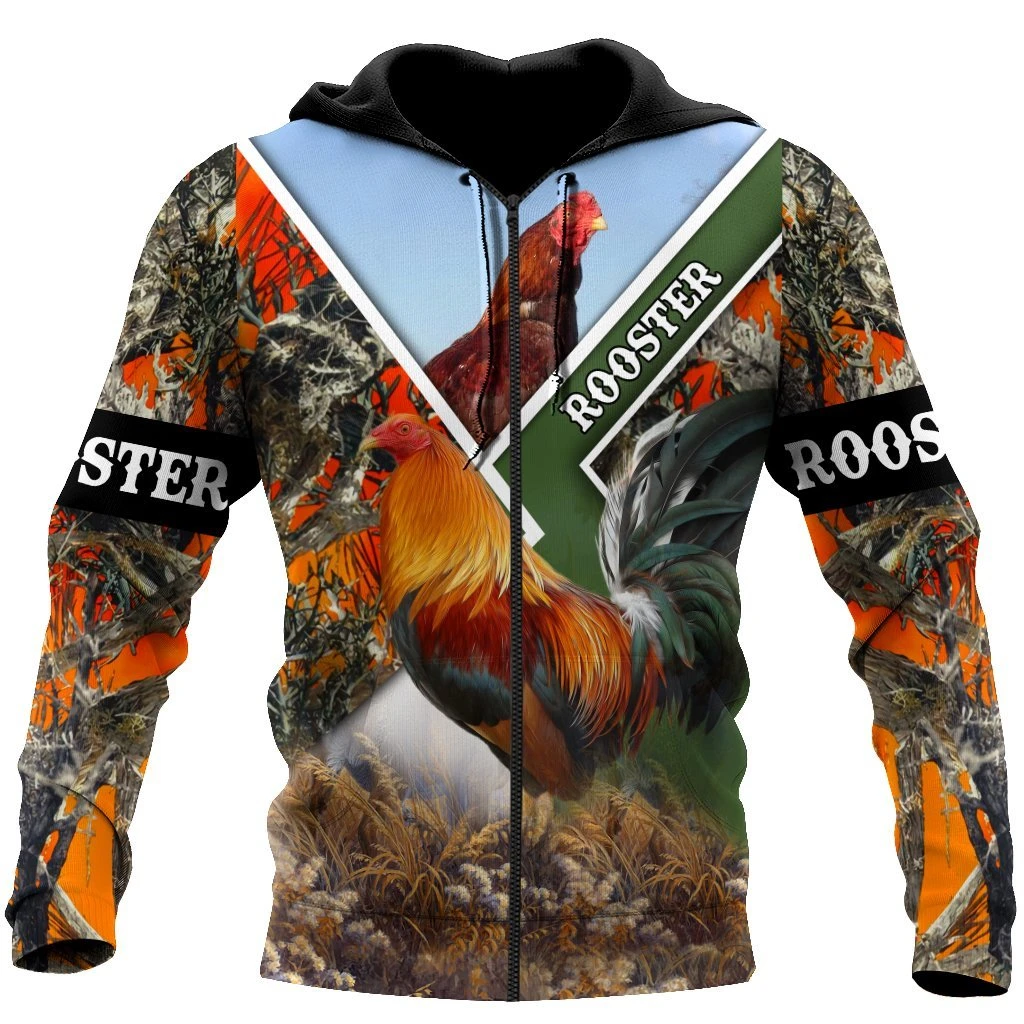 Awesome Hoodie 3D All Over Print Love Rooster - Hoodie, T-Shirt, Zip Hoodies, Sweatshirt ND819