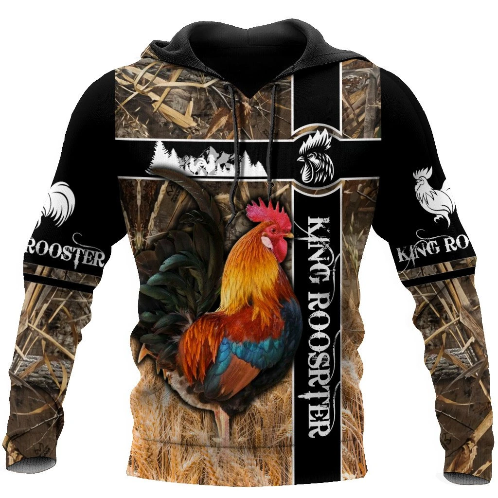 Awesome Hoodie 3D All Over Print Love Rooster - Hoodie, T-Shirt, Zip Hoodies, Sweatshirt ND822