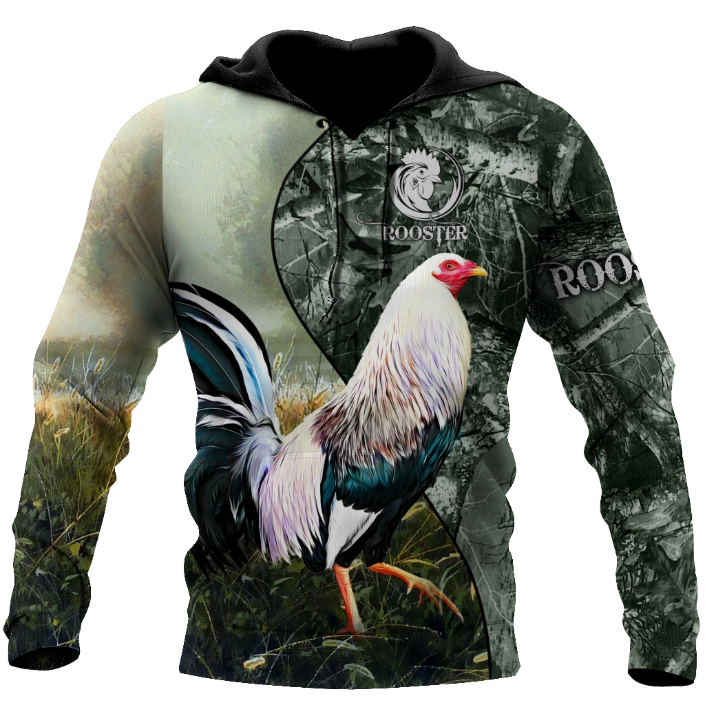 Awesome Hoodie 3D All Over Print Love Rooster - Hoodie, T-Shirt, Zip Hoodies, Sweatshirt ND823
