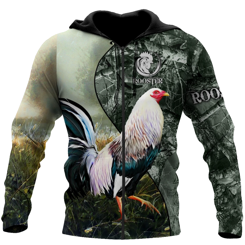 Awesome Hoodie 3D All Over Print Love Rooster - Hoodie, T-Shirt, Zip Hoodies, Sweatshirt ND823