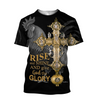 Awesome Hoodie 3D All Over Print Rooster Rise And Shine Jesus - Hoodie, T-Shirt, Zip Hoodies, Sweatshirt ND825