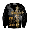 Awesome Hoodie 3D All Over Print Rooster Rise And Shine Jesus - Hoodie, T-Shirt, Zip Hoodies, Sweatshirt ND825