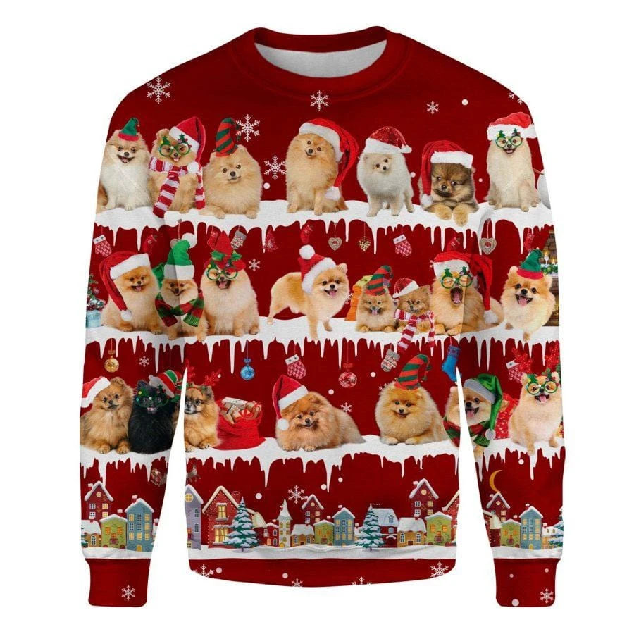 Awesome Hoodie - Pomeranian Sweater Christmas - 3D All Over Printed Clothes For Women and Men ND836