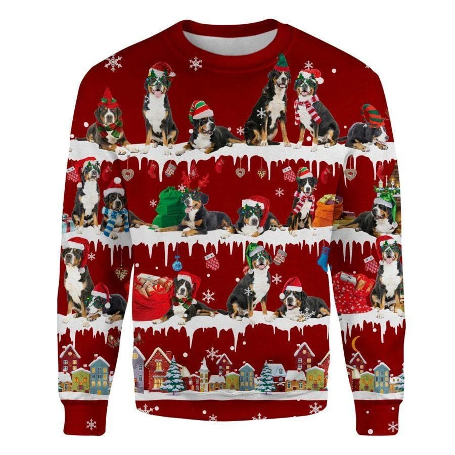 Awesome Hoodie - Greater Swiss Mountain Dog Sweater Christmas - 3D All Over Printed Clothes For Women and Men ND837