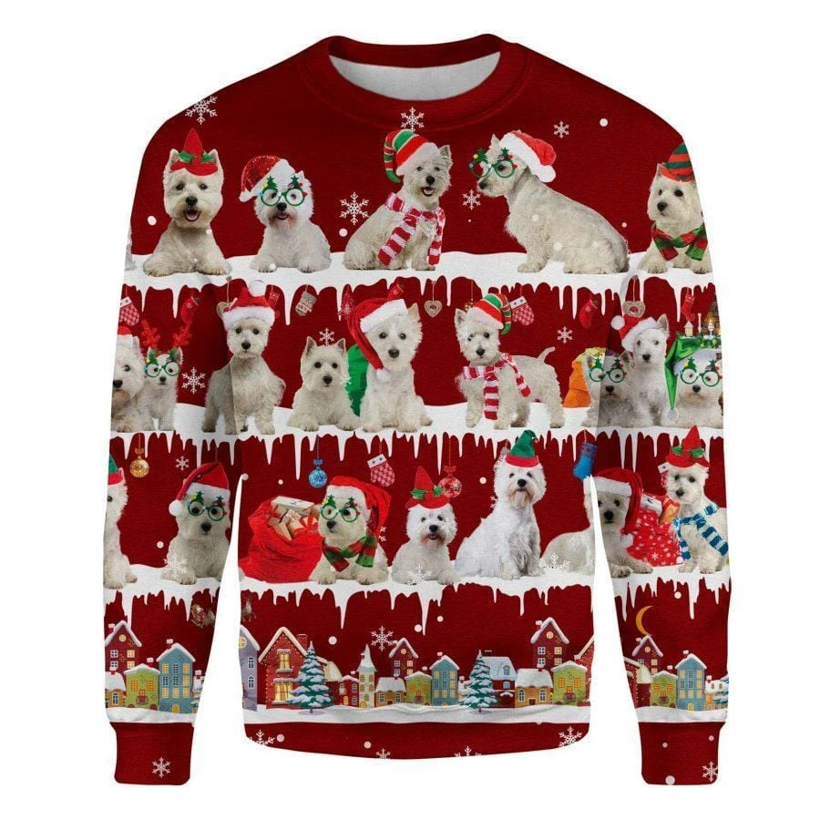 Awesome Hoodie - West Highland White Terrier Sweater Christmas - 3D All Over Printed Clothes For Women and Men ND838