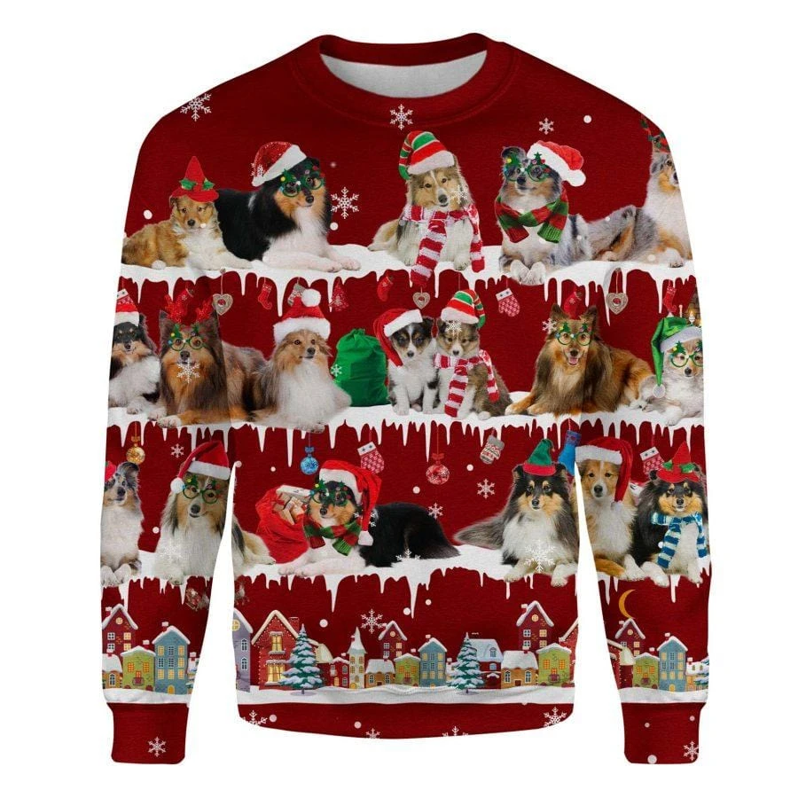 Awesome Hoodie - Shetland Sheepdog Sweater Christmas - 3D All Over Printed Clothes For Women and Men ND839