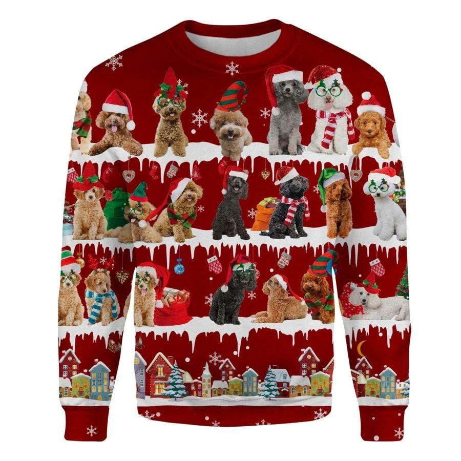 Awesome Hoodie - Poodle Sweater Christmas - 3D All Over Printed Clothes For Women and Men ND847