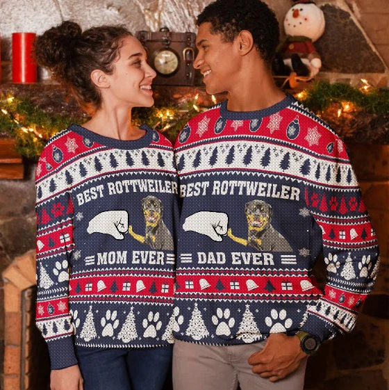 Awesome Hoodie - Rottweiler Sweater Christmas - 3D All Over Printed Clothes For Women and Men ND855