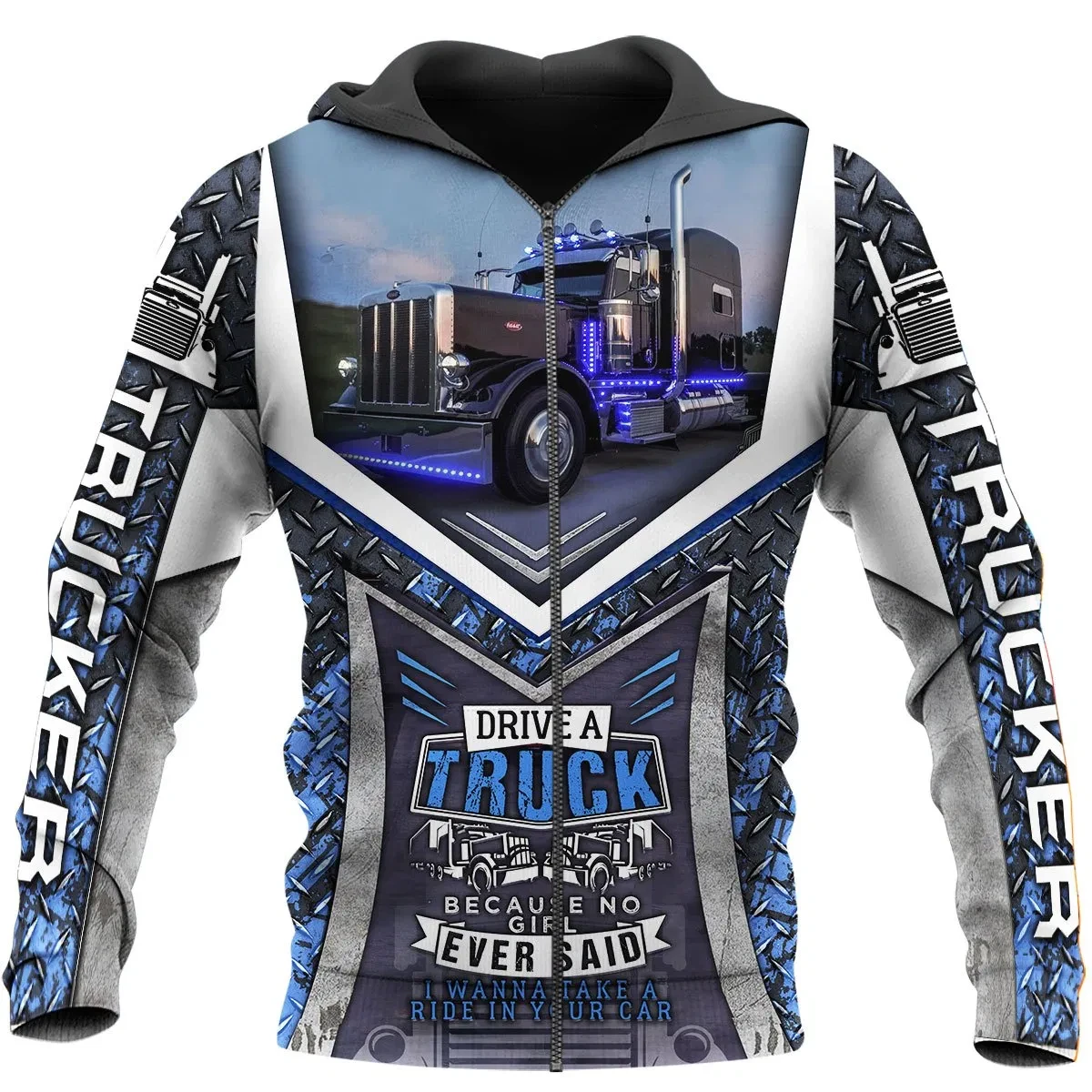 Awesome Hoodie 3D All Over Print Truck Driver - Hoodie, T-Shirt, Zip Hoodies, Sweatshirt ND861