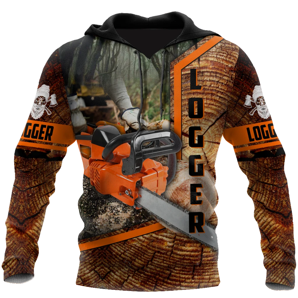 Awesome Hoodie 3D All Over Print Logger Chainsaw - Hoodie, T-Shirt, Zip Hoodies, Sweatshirt ND872