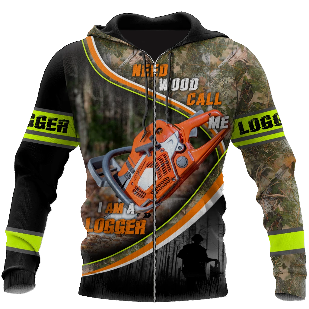 Awesome Hoodie 3D All Over Print Logger Chainsaw - Hoodie, T-Shirt, Zip Hoodies, Sweatshirt ND875
