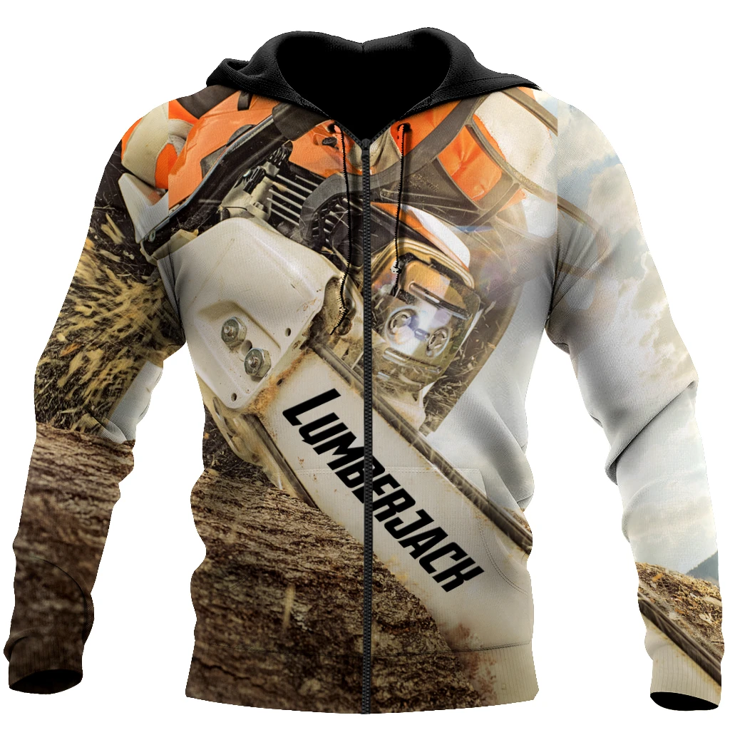 Awesome Hoodie 3D All Over Print Lumberjack Chainsaw - Hoodie, T-Shirt, Zip Hoodies, Sweatshirt ND885