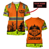 Awesome Hoodie 3D All Over Print Chainsaw Logger Custom Name - Hoodie, T-Shirt, Zip Hoodies, Sweatshirt ND891