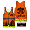 Awesome Hoodie 3D All Over Print Chainsaw Logger Custom Name - Hoodie, T-Shirt, Zip Hoodies, Sweatshirt ND891