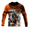 Awesome Hoodie 3D All Over Print Chainsaw Skull Custom Name - Hoodie, T-Shirt, Zip Hoodies, Sweatshirt ND892