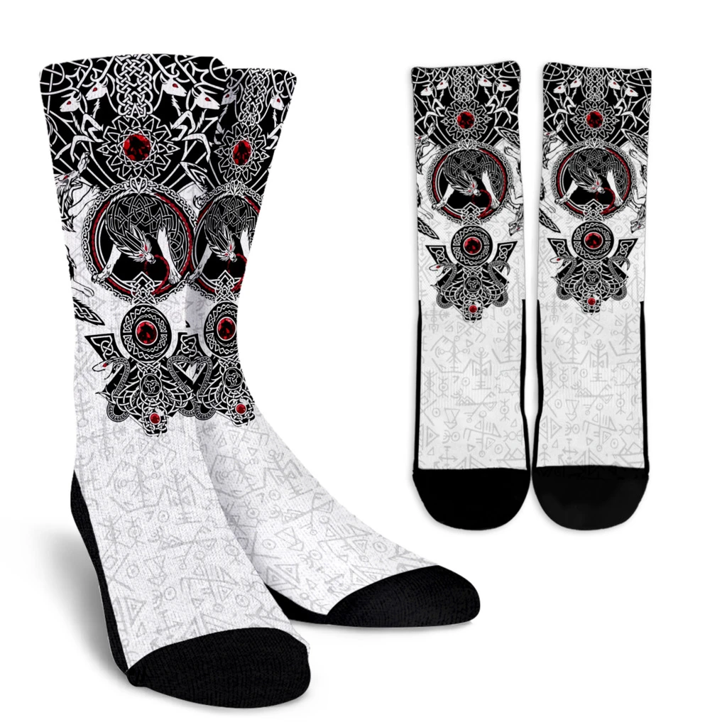 Awesome Hoodied 3D All Over Print Socks Viking NDS001