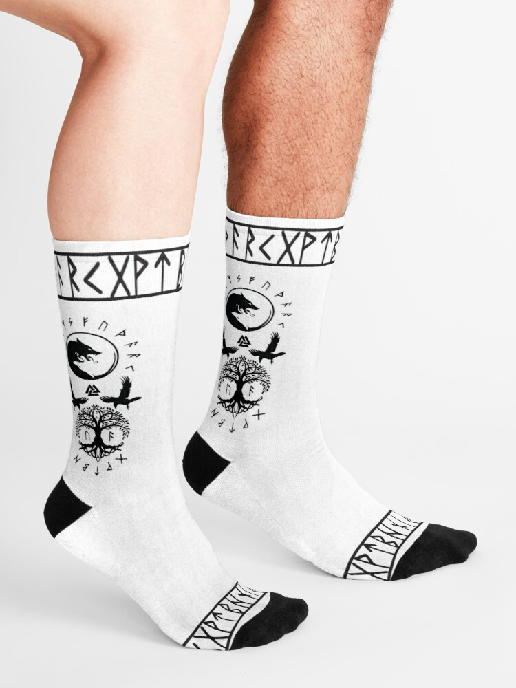 Awesome Hoodied 3D All Over Print Socks Viking NDS009