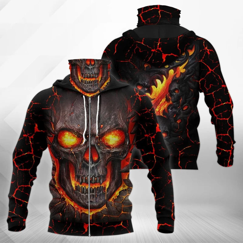 Awesome hoodie 3d all print SKULL Hoodie for Men and Women, Zip Hoodies NQ235