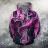 3D All Over Print Pink Dragon Shirt