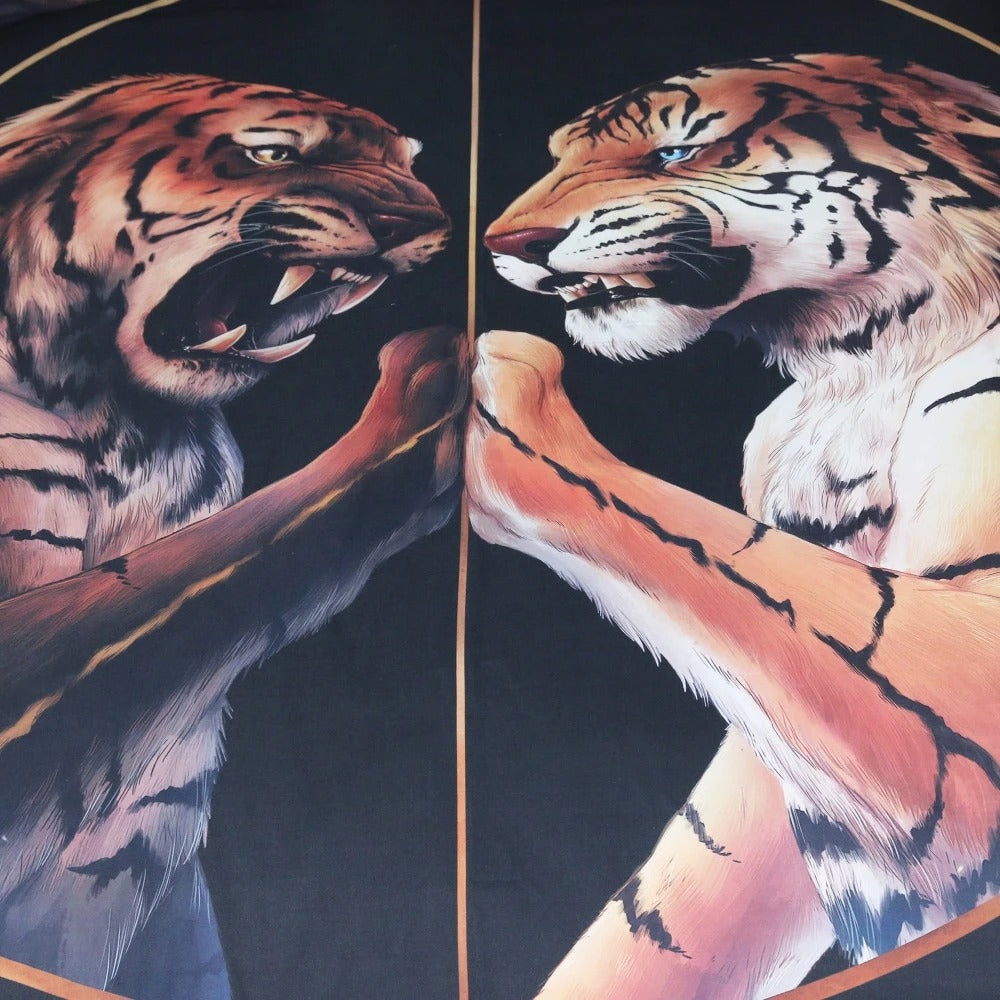 Awesome Hoodies - Two Tigers  - Bedding Set QK3138