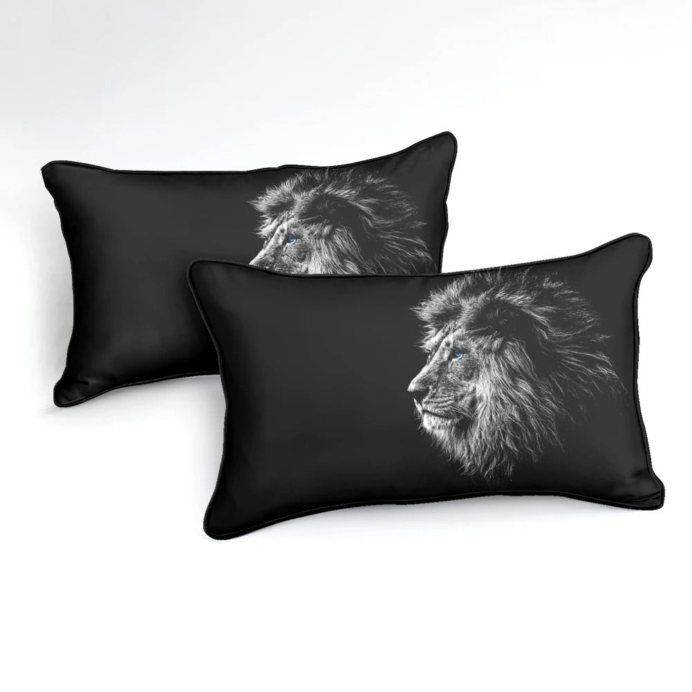 Awesome Hoodies - Black Lion Pattern - Bedding Set QK3139