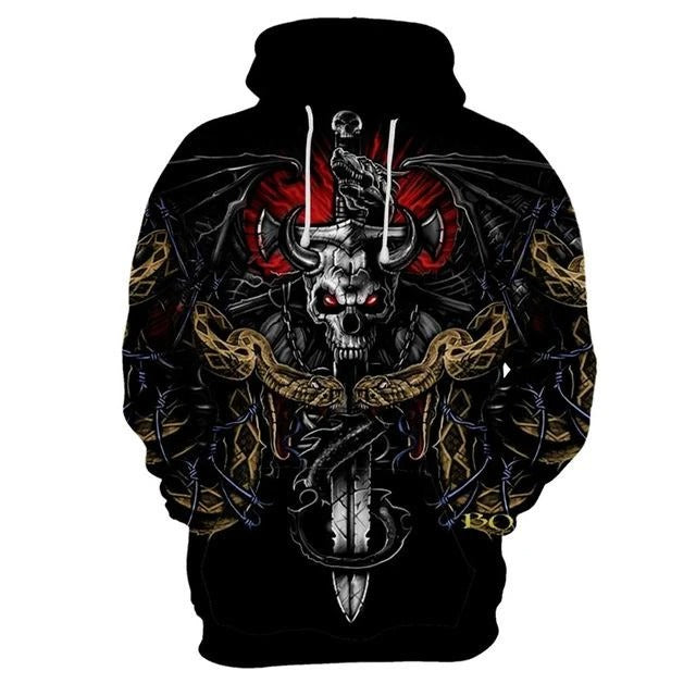 Awesome hoodie 3D All Over Print Skulls Homme Capuche Hoodie for Men and Women TH046